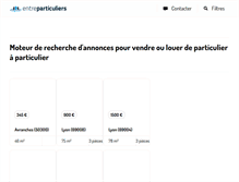 Tablet Screenshot of entreparticuliers.com